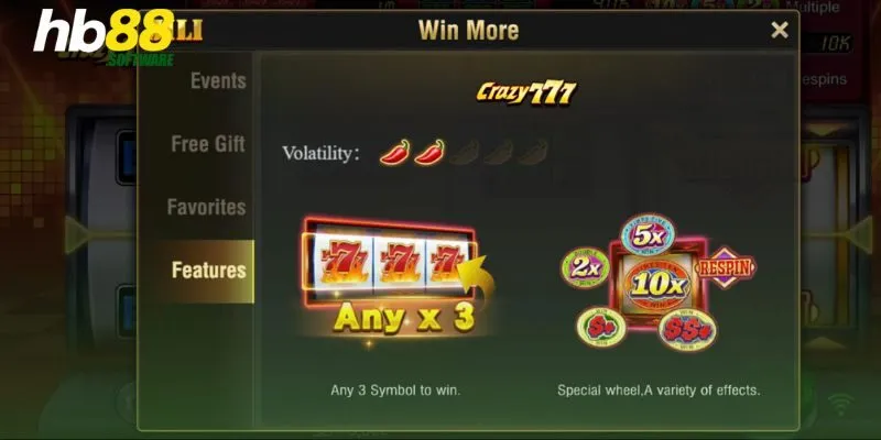 Các loại máy slot phổ biến tại HB88 hiện nay